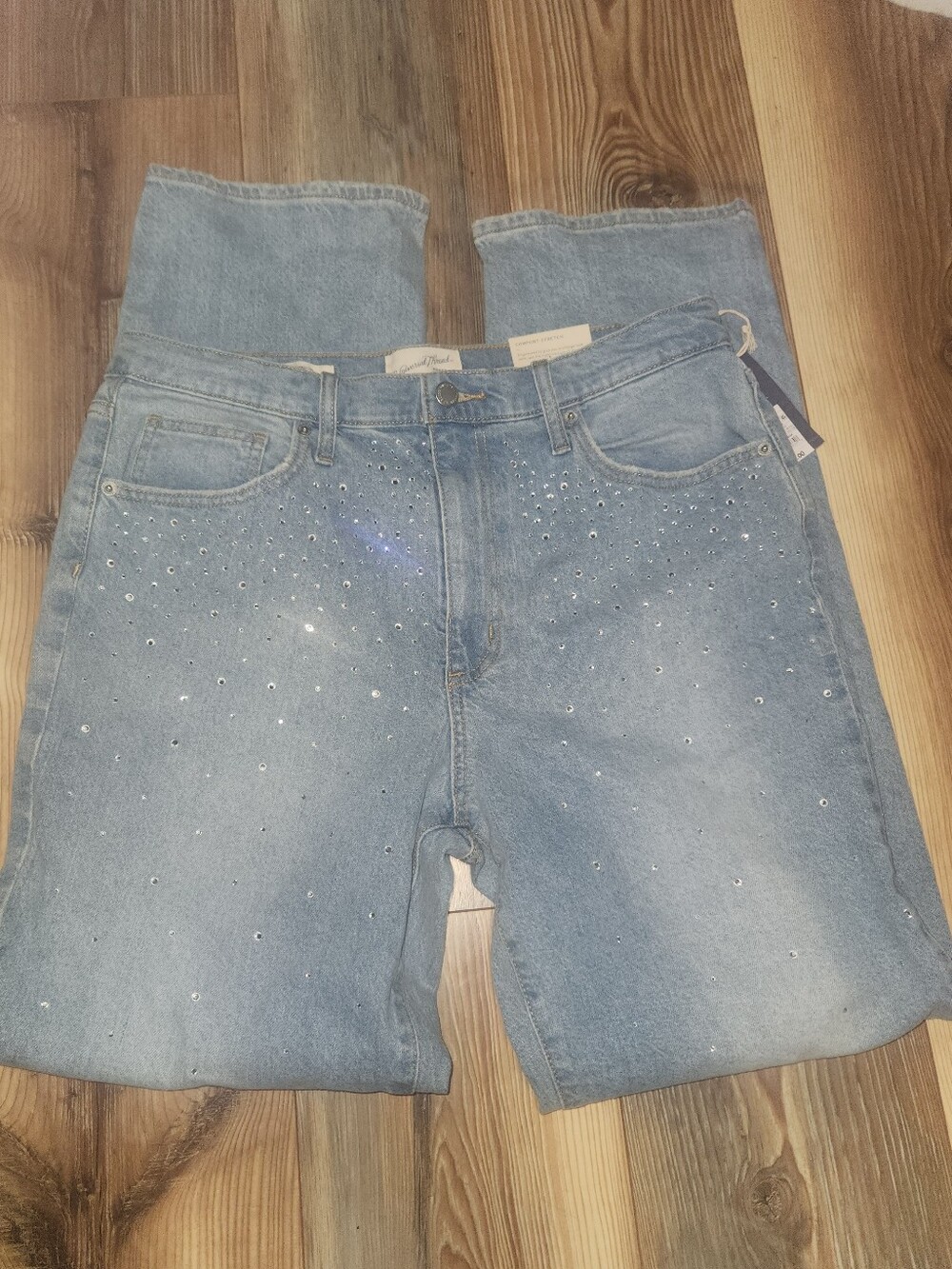 Universal Thread Light Blue Women's High-Rise Studded Jeans Size 12